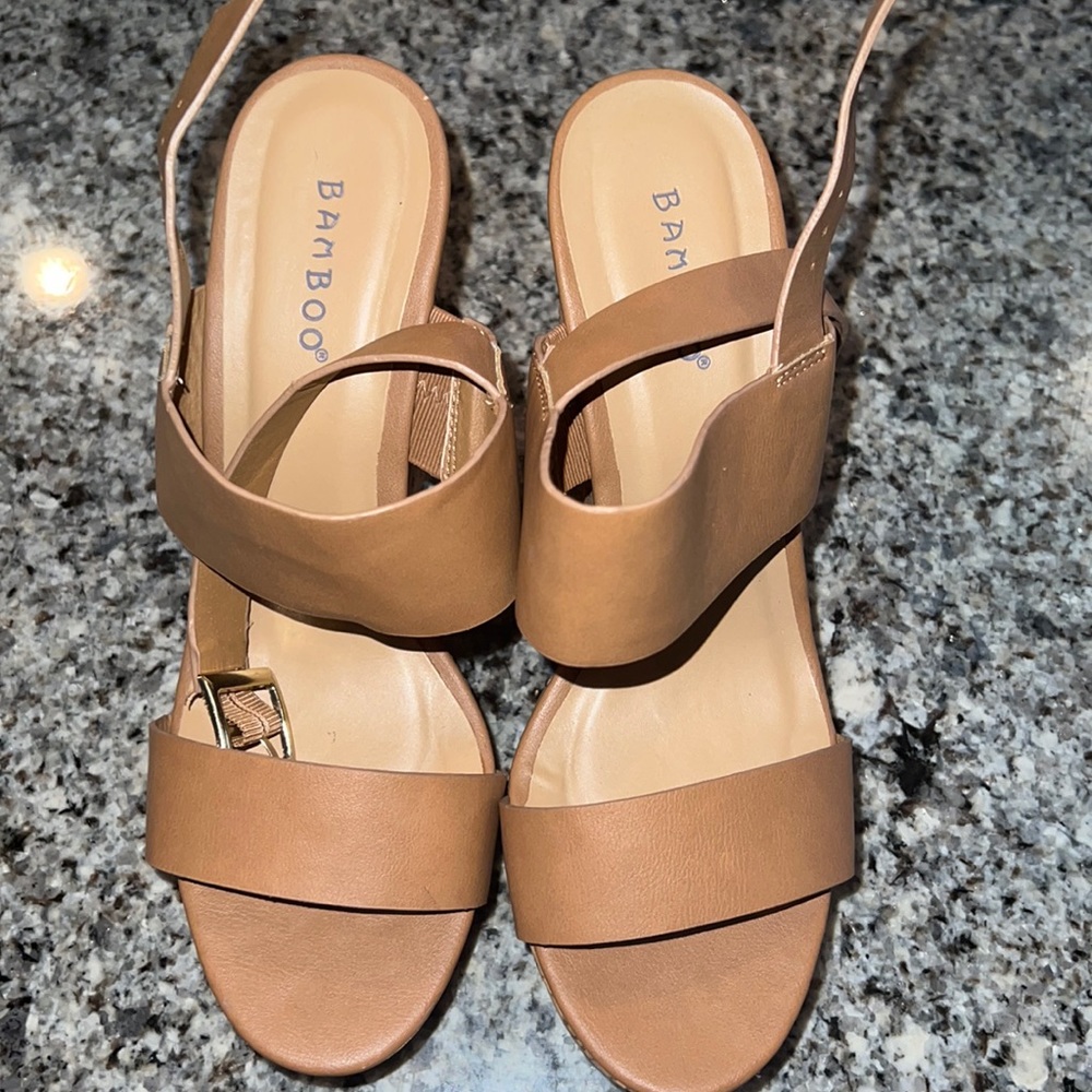 Bamboo clog heels